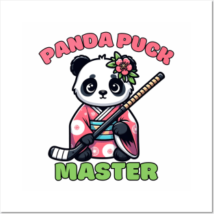 Ice hockey panda Posters and Art